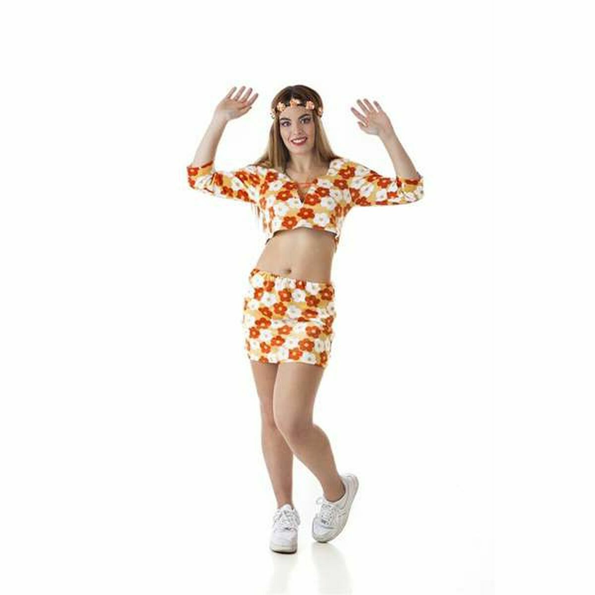 فستان تنكري للبالغين من الهيبي (2 عنصر)-3