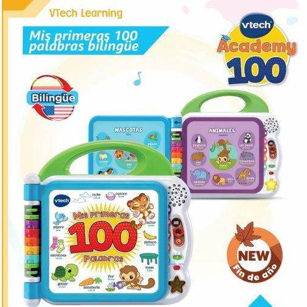 Детская интерактивная книга Vtech  Mis primeras 100 palabras-2