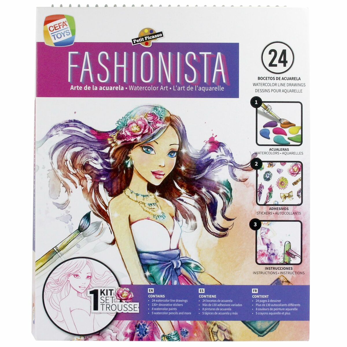Книжка-раскраска Cefatoys Fashionista-3