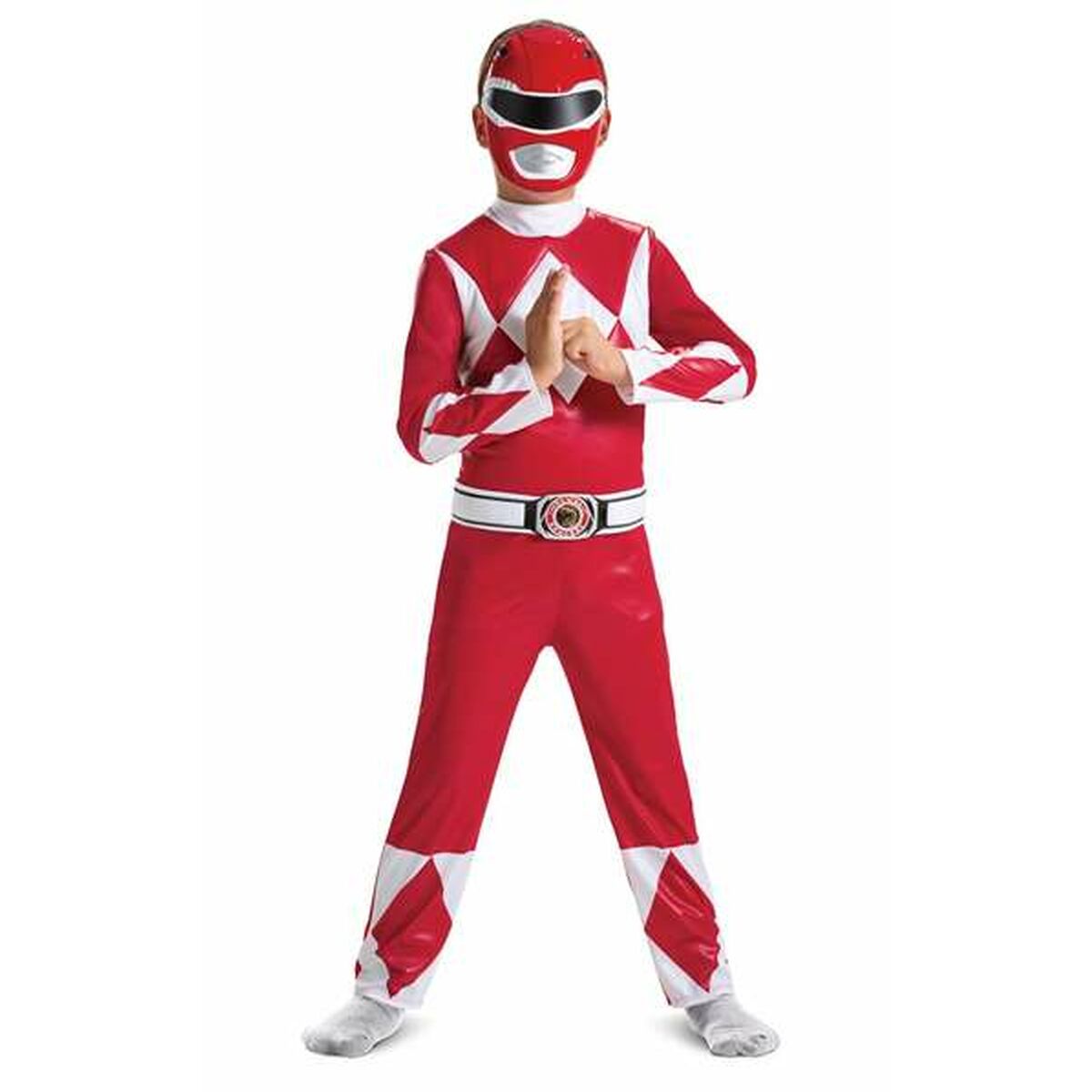 عناصر Fancy Dress Kids Power Rangers Mighty Morphin Red 2-2