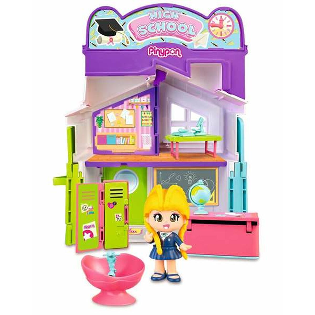 Playset Pinypon Chef & Stylist & High School 3-в-1-5