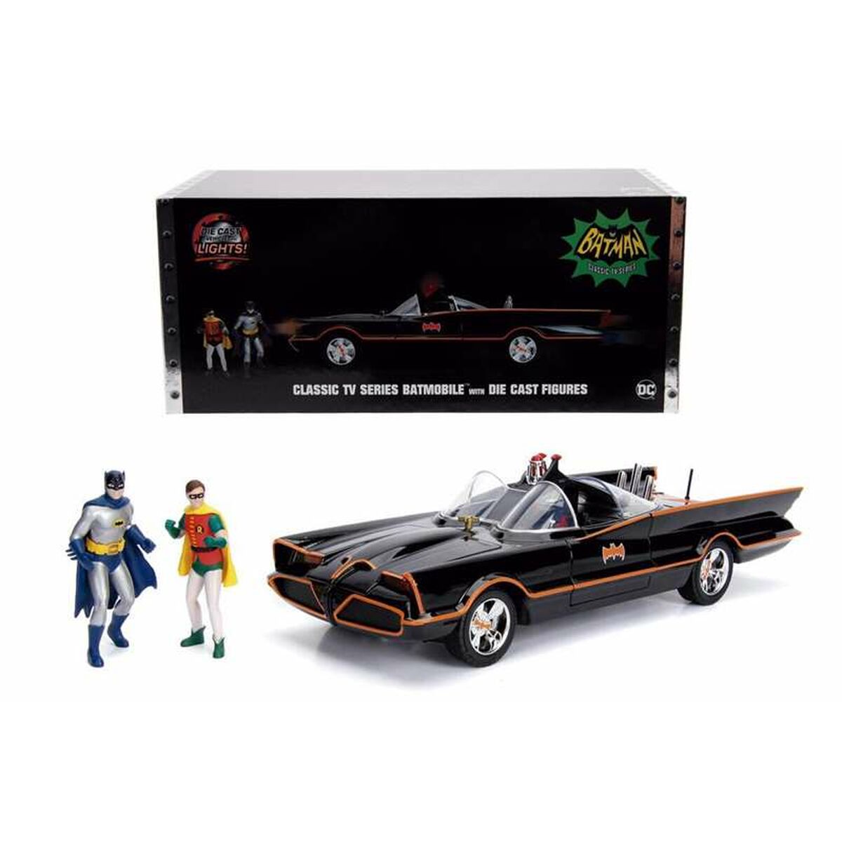 Playset Batman Batmóvil 1966 Classic 3 Предметы Свет 17 cm-4