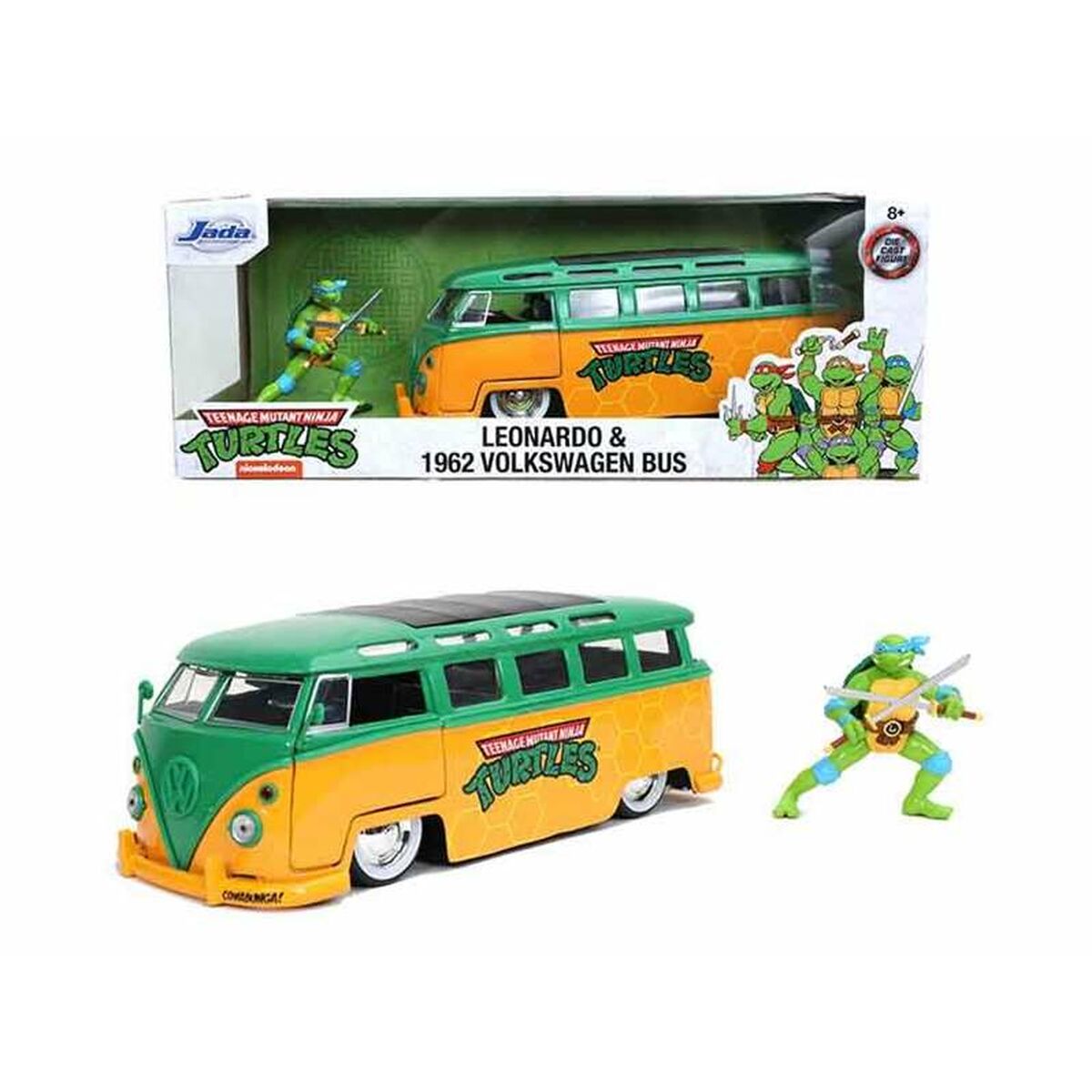 Playset Teenage Mutant Ninja Turtles Leonardo & 1962 Volkswagen Bus 2 Предметы-2