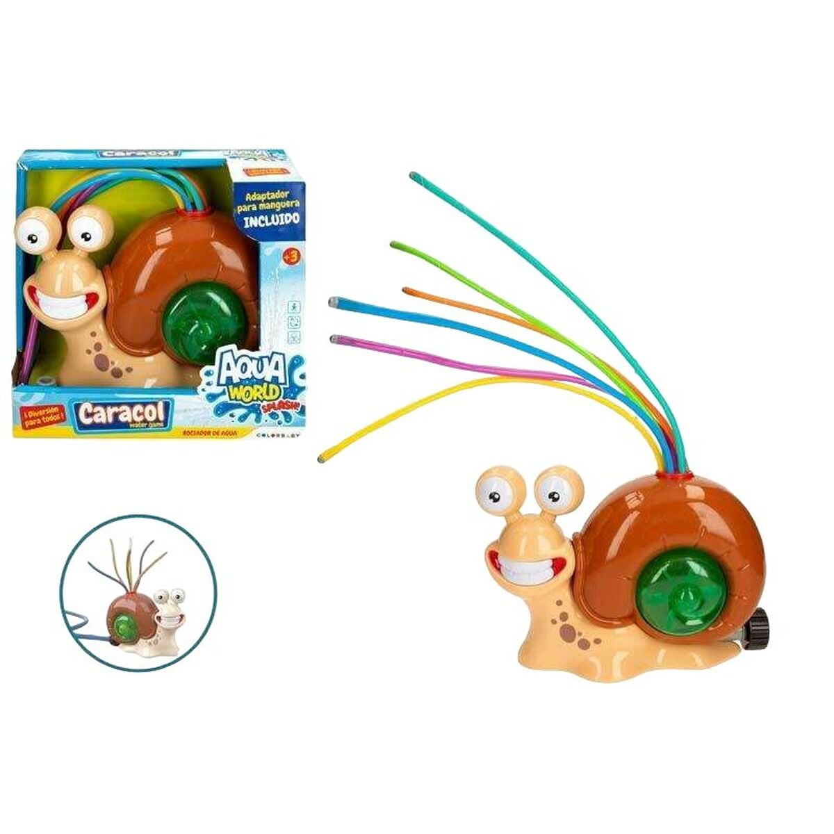 لعبة، بوليستر، رذاذ ماء Colorbaby AquaSplash 24 سم حلزون