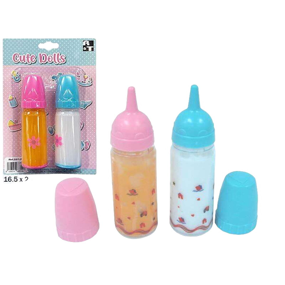 Cute Dolls Bottle Set 16.5 x 23.5 x 4 cm 2 Items-2