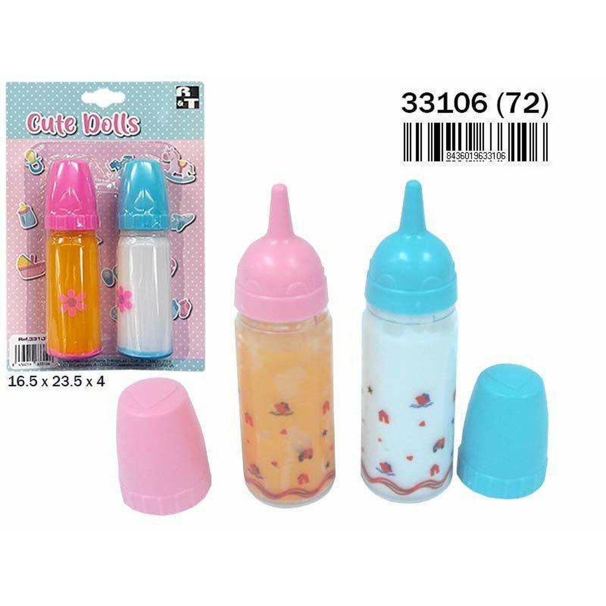 Cute Dolls Bottle Set 16.5 x 23.5 x 4 cm 2 Items-3
