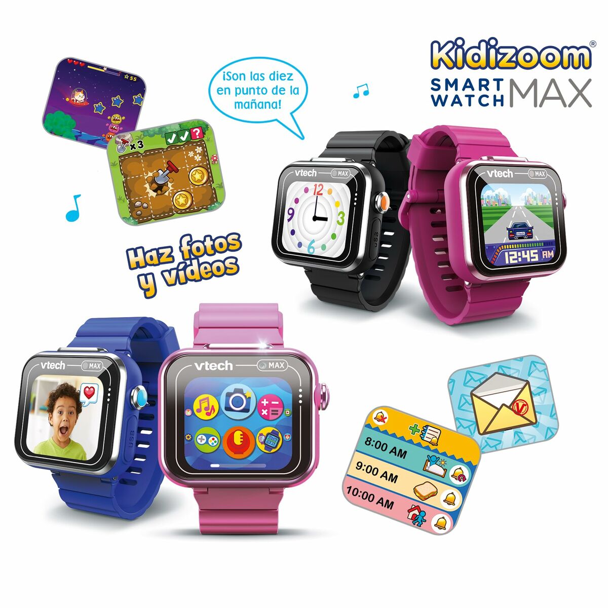 Детские часы Vtech Kidizoom Smartwatch Max 256 Мб Интерактив Синий-7