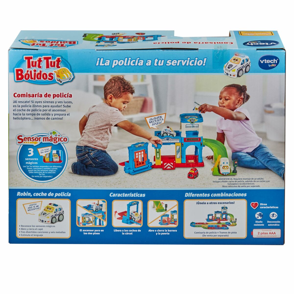 Набор машинок Vtech Tut Tut Bolidos 28 x 11,5 x 28 cm Полиция-6