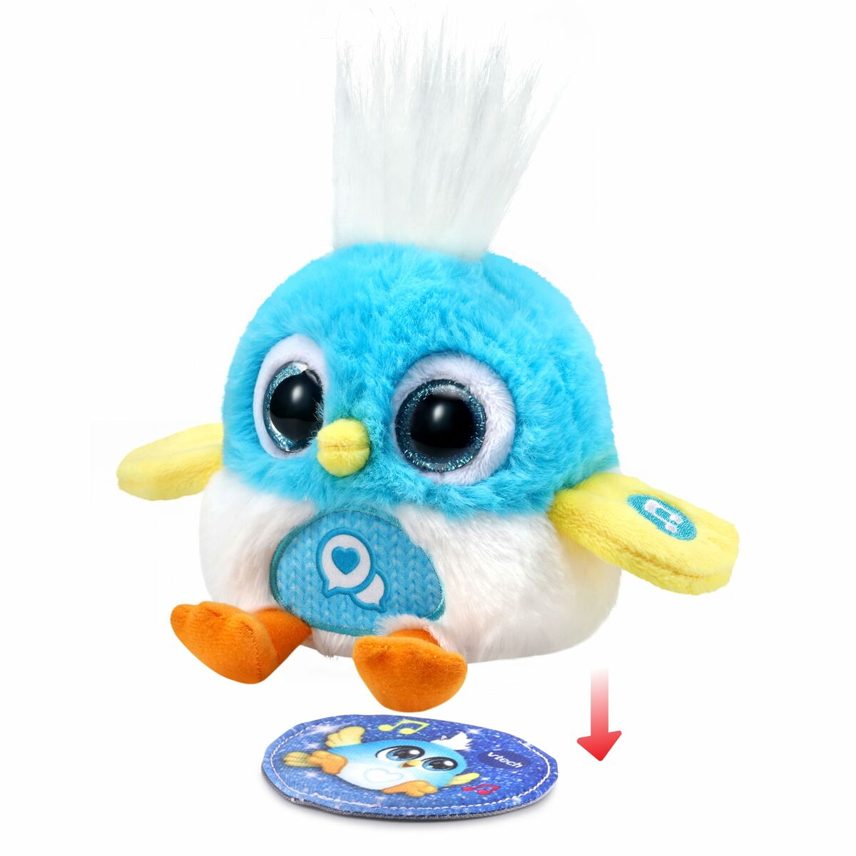 Plush toy making Vtech Lolibirds Lolito Blue sounds-2