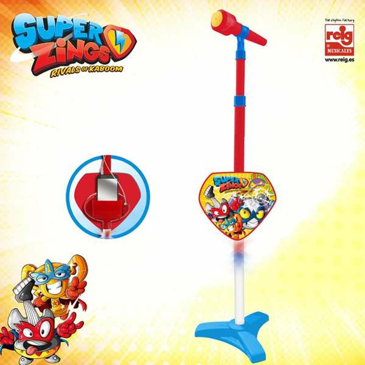 Игрушечный микрофон SuperThings постоянный MP3-3