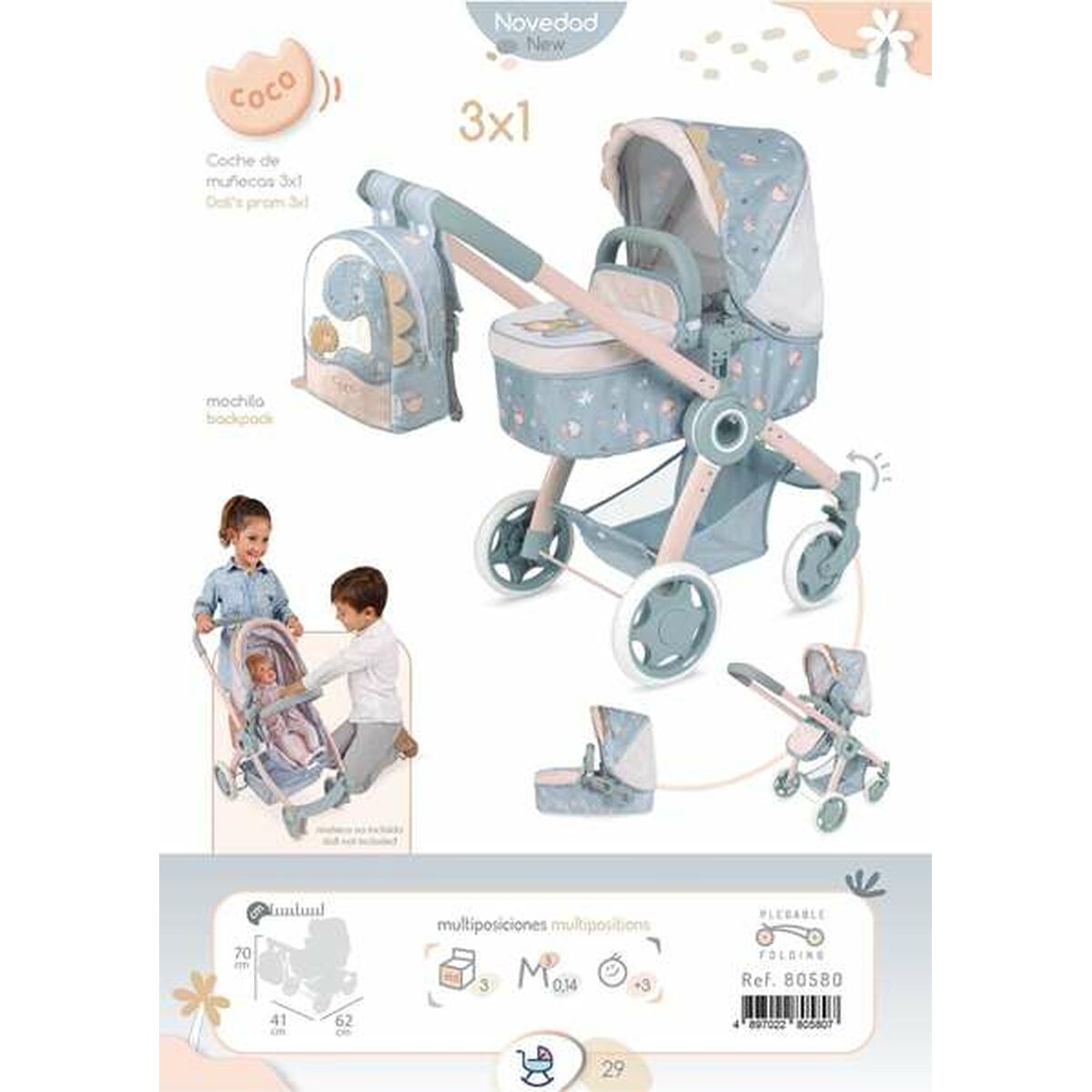 Decuevas Coco doll stroller 41 x 62 x 70 cm-6