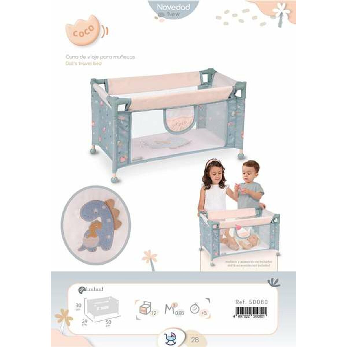 Decuevas Coco Travel Cot 50 x 29 x 30 cm Blue-6