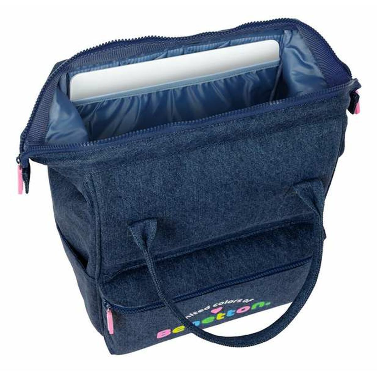Mochila escolar Benetton Denim 27 x 40 x 19 cm-2