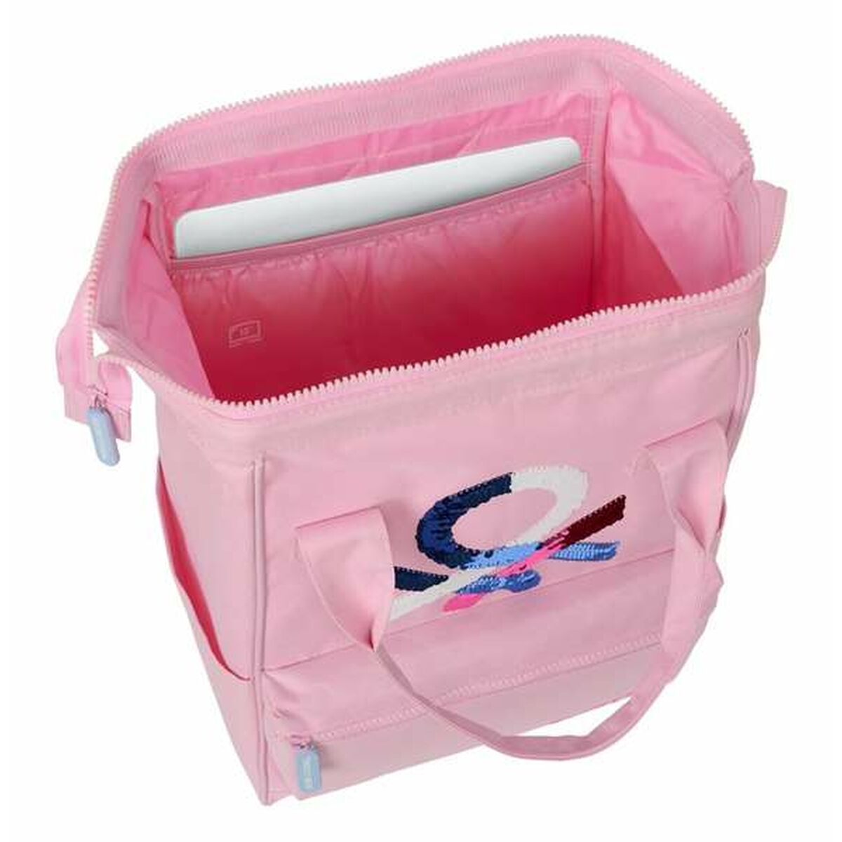 Mochila de escola Benetton Pink 27 x 40 x 19 cm-4