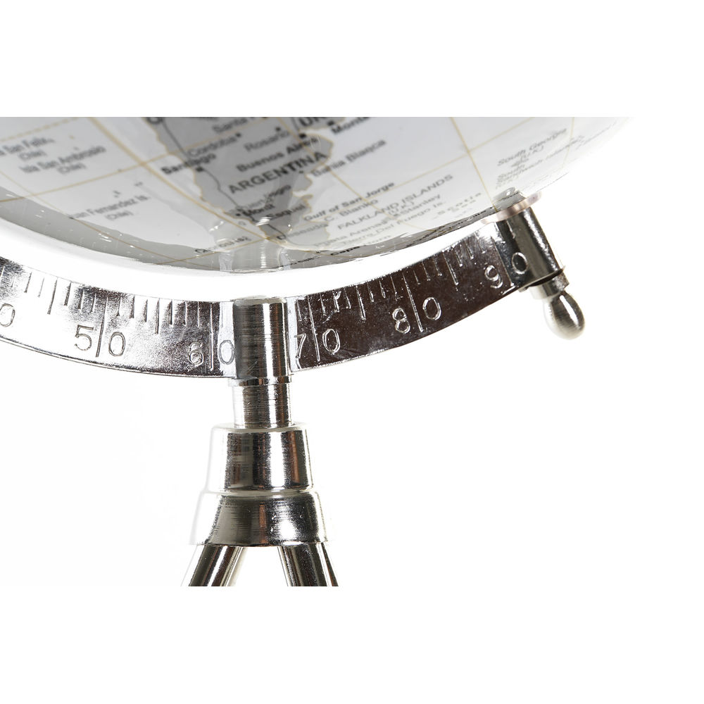 Earth Globe DKD Home Decor White Metal Plastic 27 x 25 x 61 cm-4