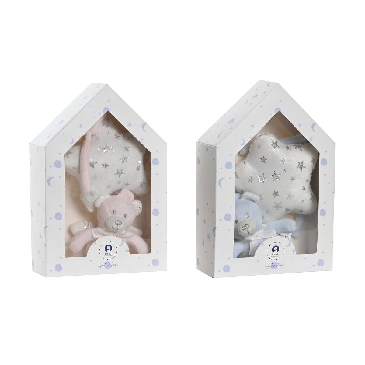 Plush DKD Home Decor Bear Star 13 x 6 x 40 cm (2 pieces)-2