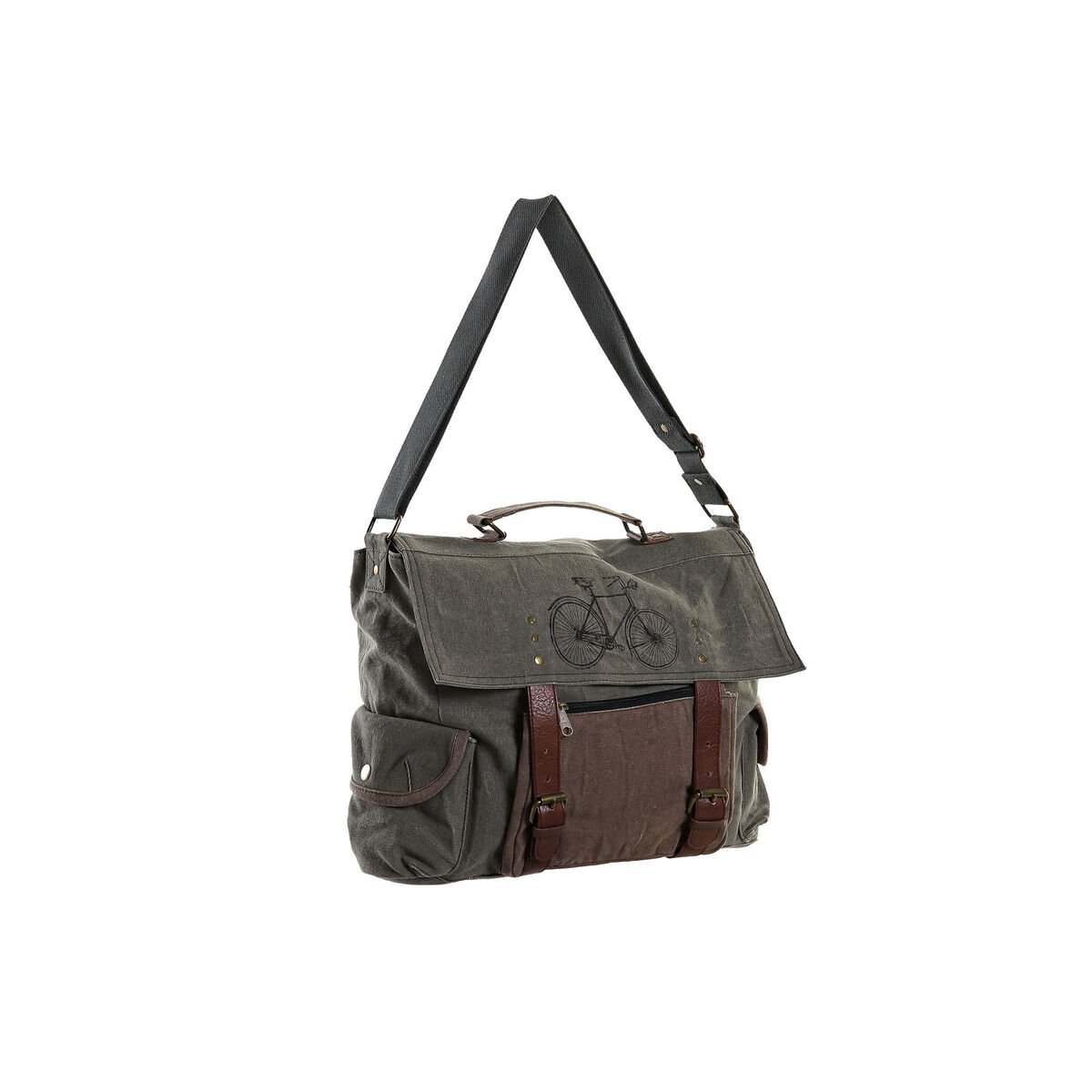 Иық арқылы сөмке DKD Home Decor Велосипед 48 x 10 x 37 cm Сұр қоңыр