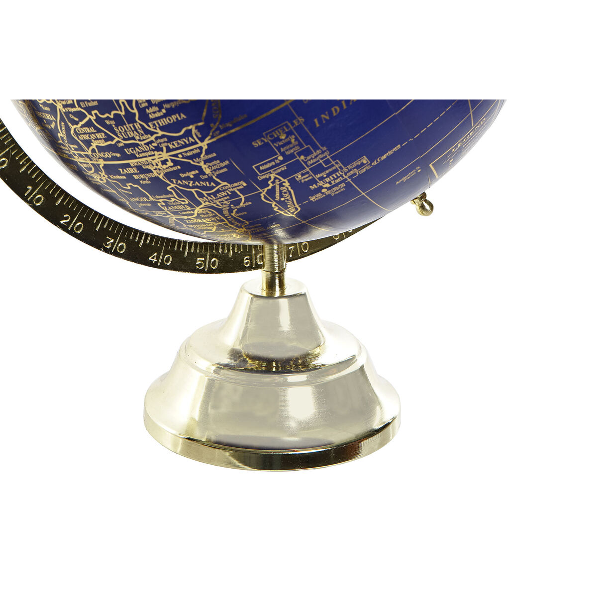 Earth Globe DKD Home Decor Blue Gold Plated Metal 27 x 25 x 36 cm-3