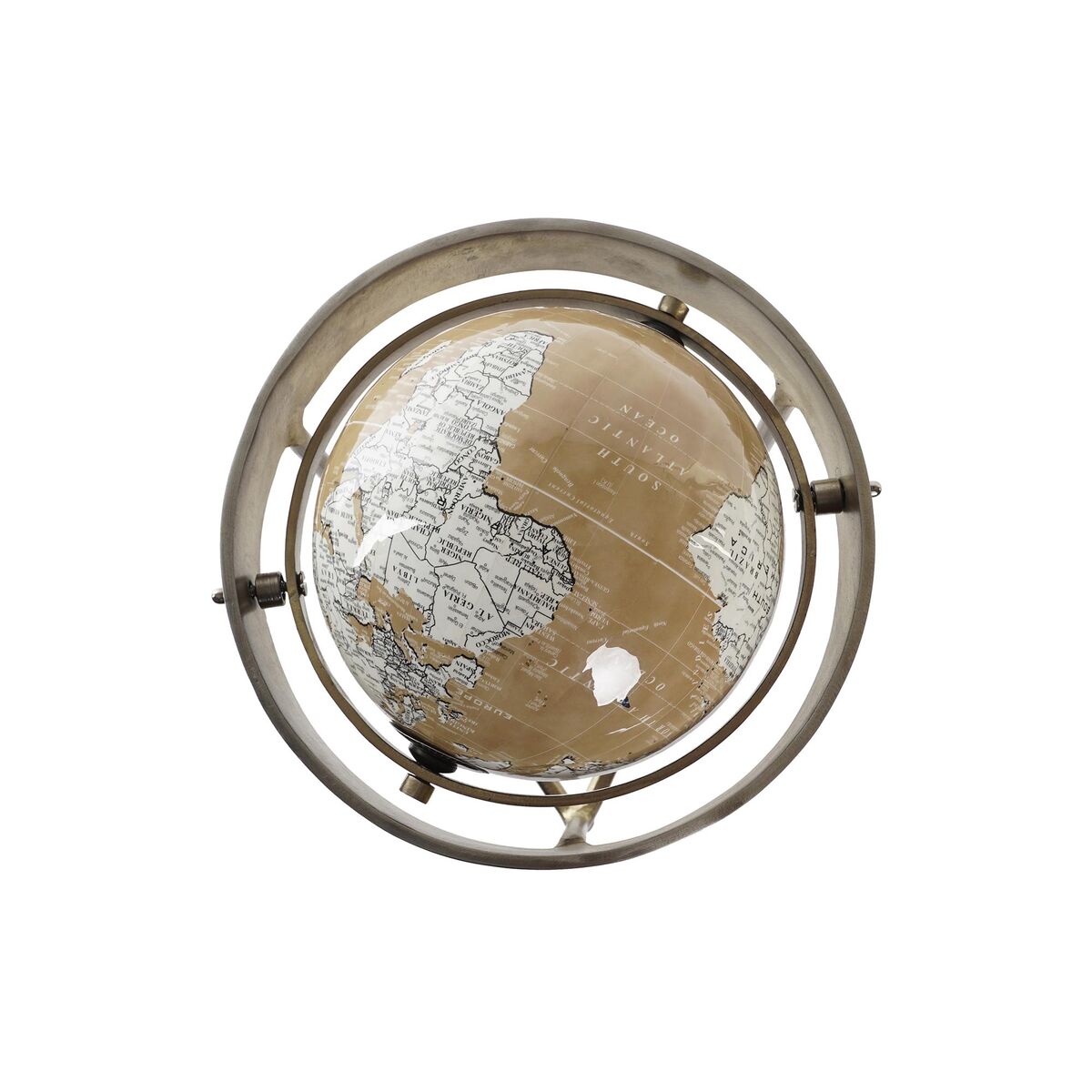 Earth Globe DKD Home Decor Gold Plated Bronze 23 x 22 x 43 cm-4