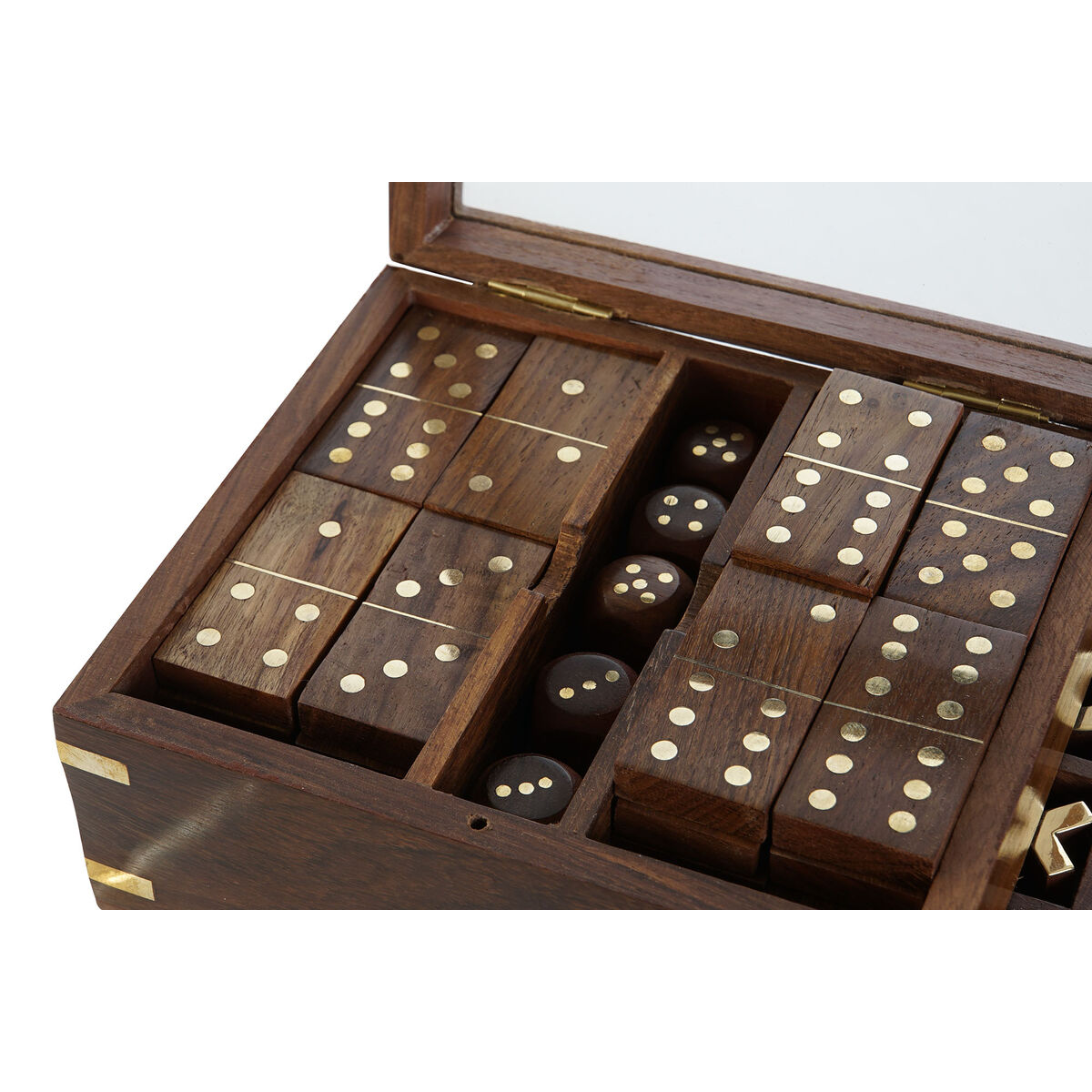 Игр Home ESPRIT Деревянный Стеклянный 15 x 15 x 7 cm-2
