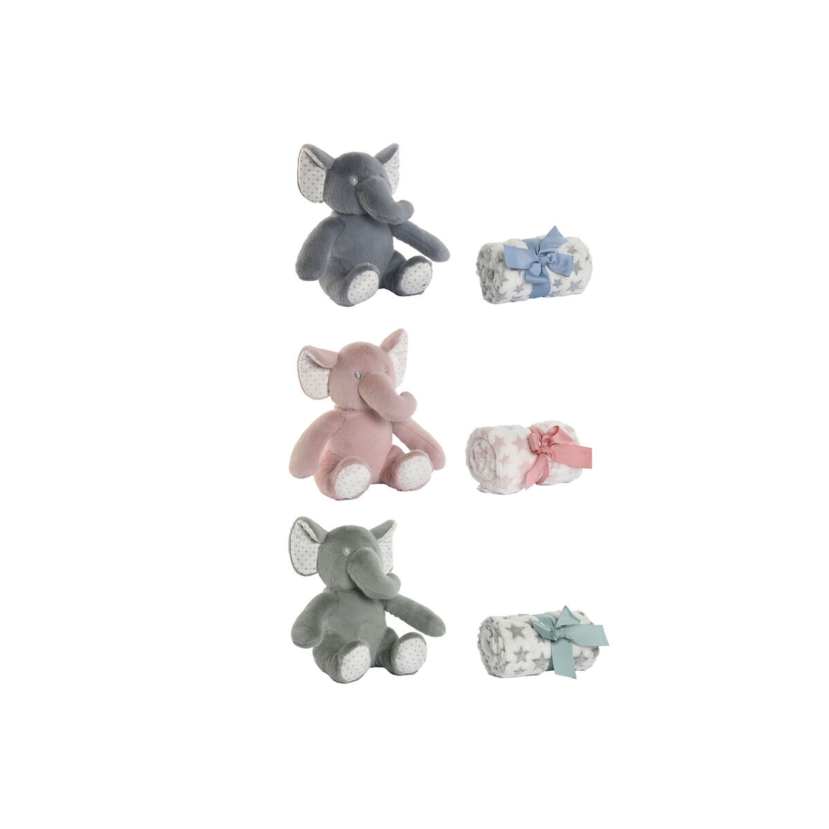 Kit regalo per bambini Home ESPRIT Blu Poliestere Rosa Verde (3 mila)