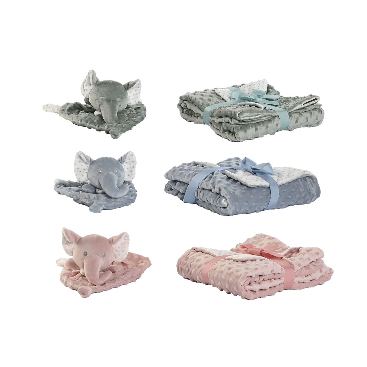 Kit regalo per bambini Home ESPRIT Blu Poliestere Rosa Verde (3 mila)