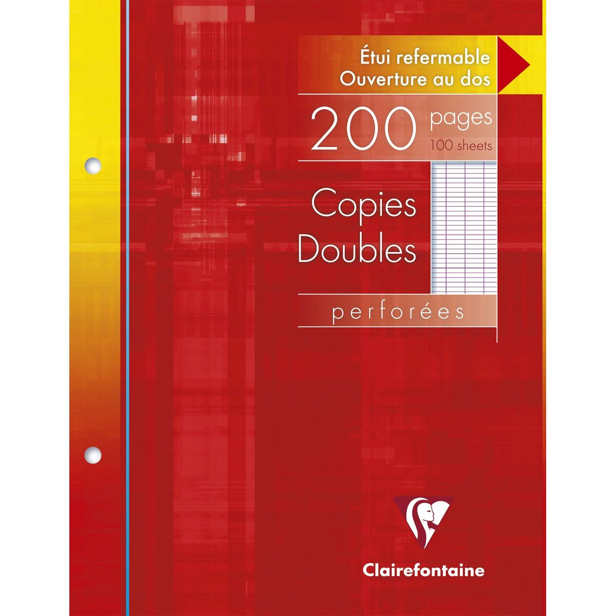Cuaderno Clairefontaine Rojo Blanco (Revisado A +)