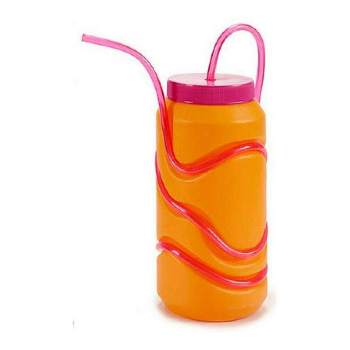 Фляга с крышкой и соломинкой Синий Зеленый Оранжевый Розовый 250 ml-3