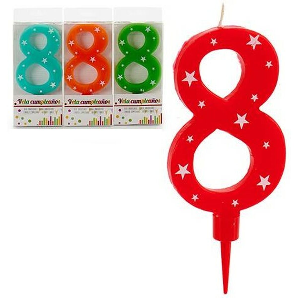 Вуаль День рождения Номера 8 (12 штук)-3