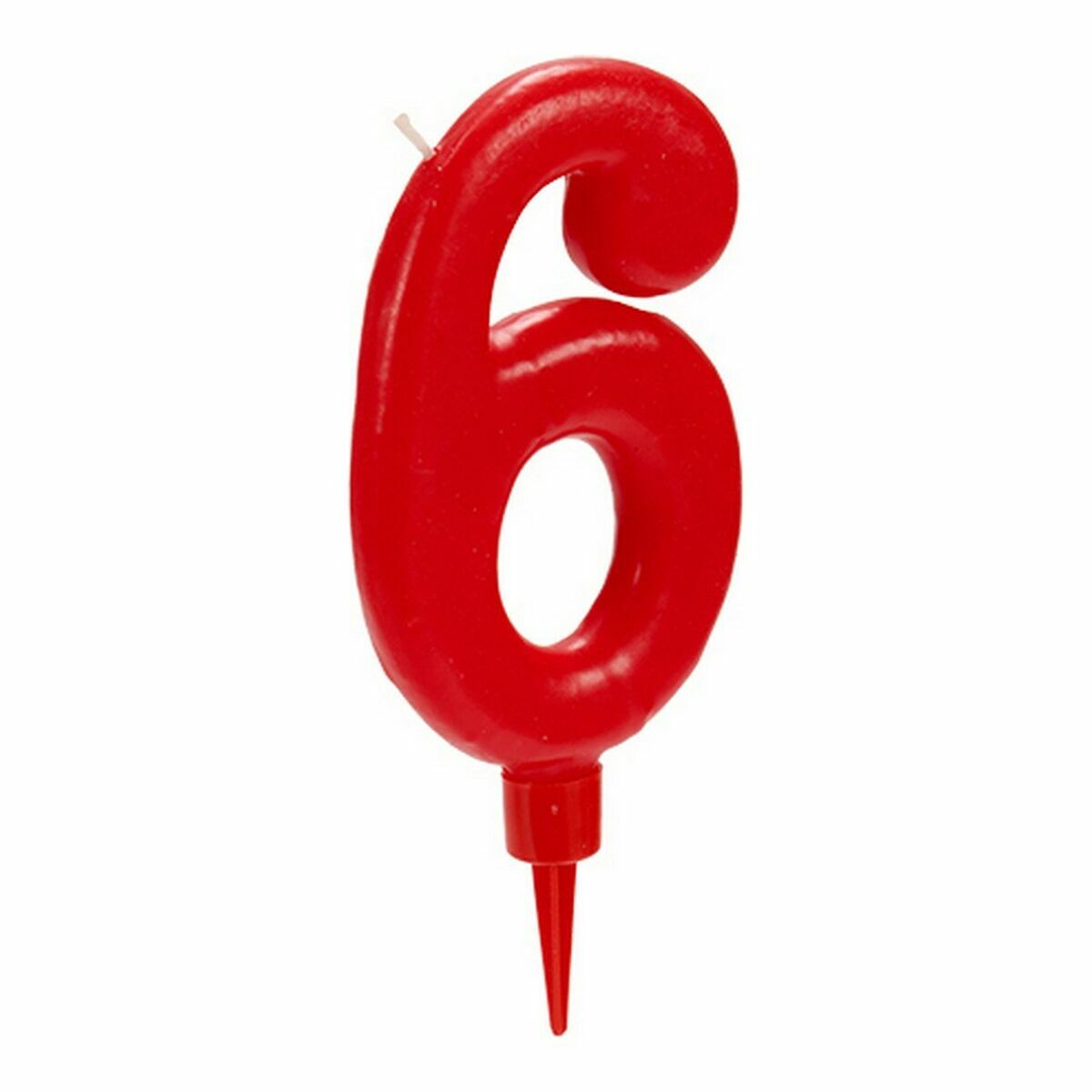 Вуаль День рождения Номера 6 Красный (12 штук)-2