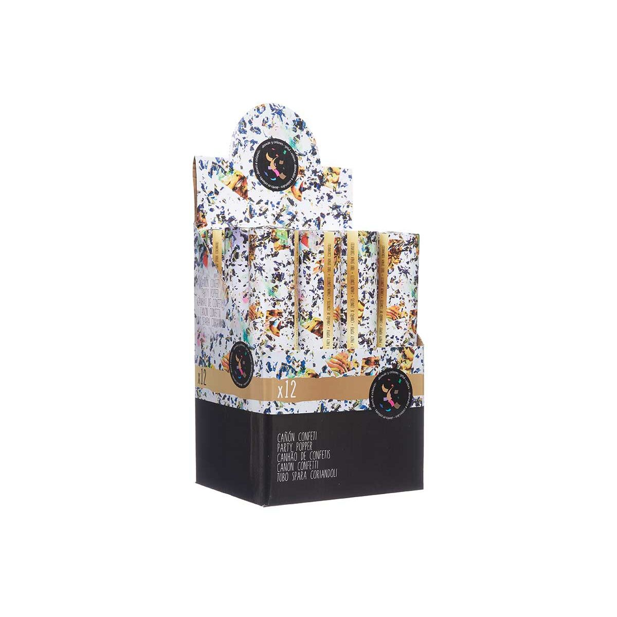 Конфетти пушка Разноцветный бумага Картон Пластик 5 x 28,5 x 5 cm (48 штук)-3