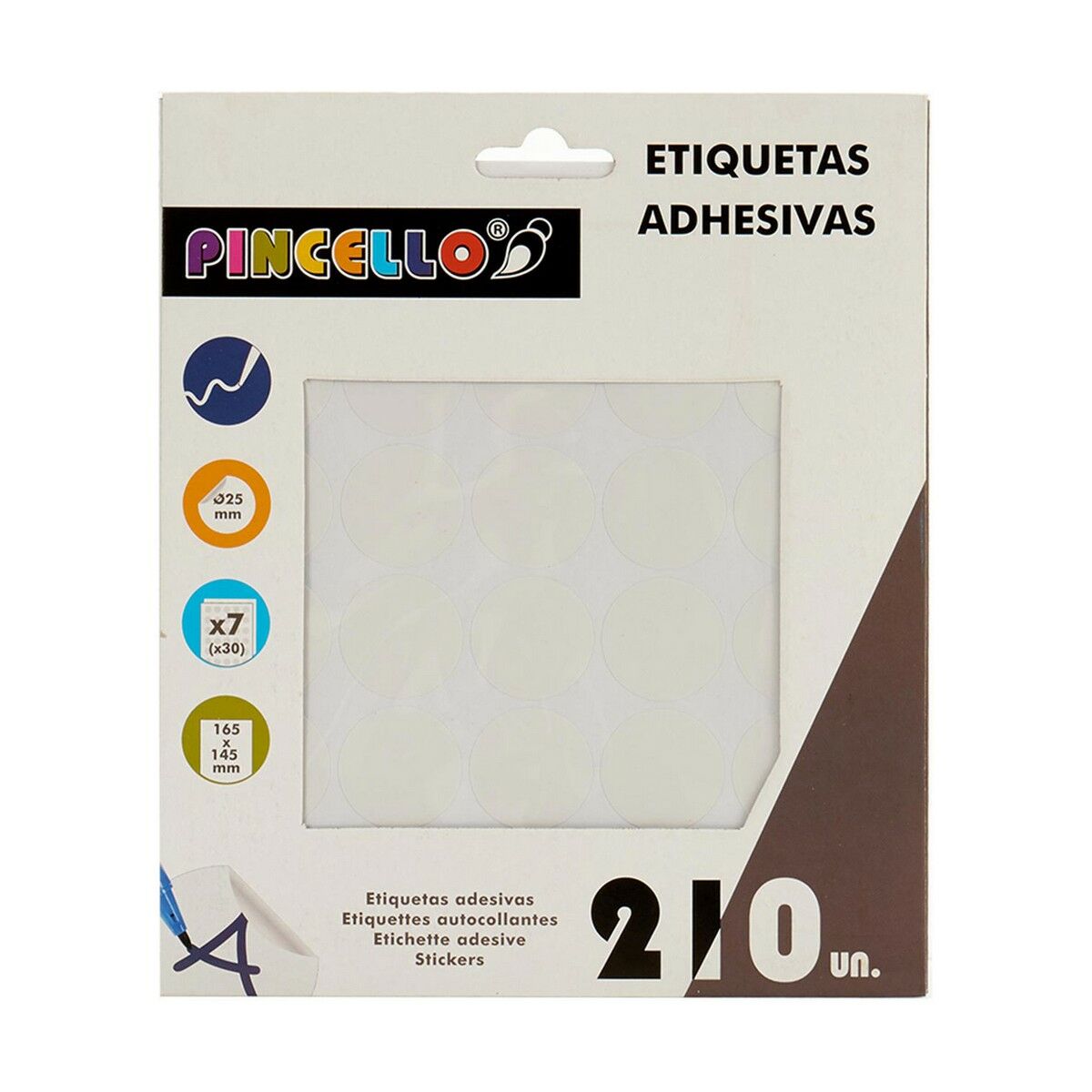 Клейкие этикетки Белый Ø 25 mm (12 штук)-2