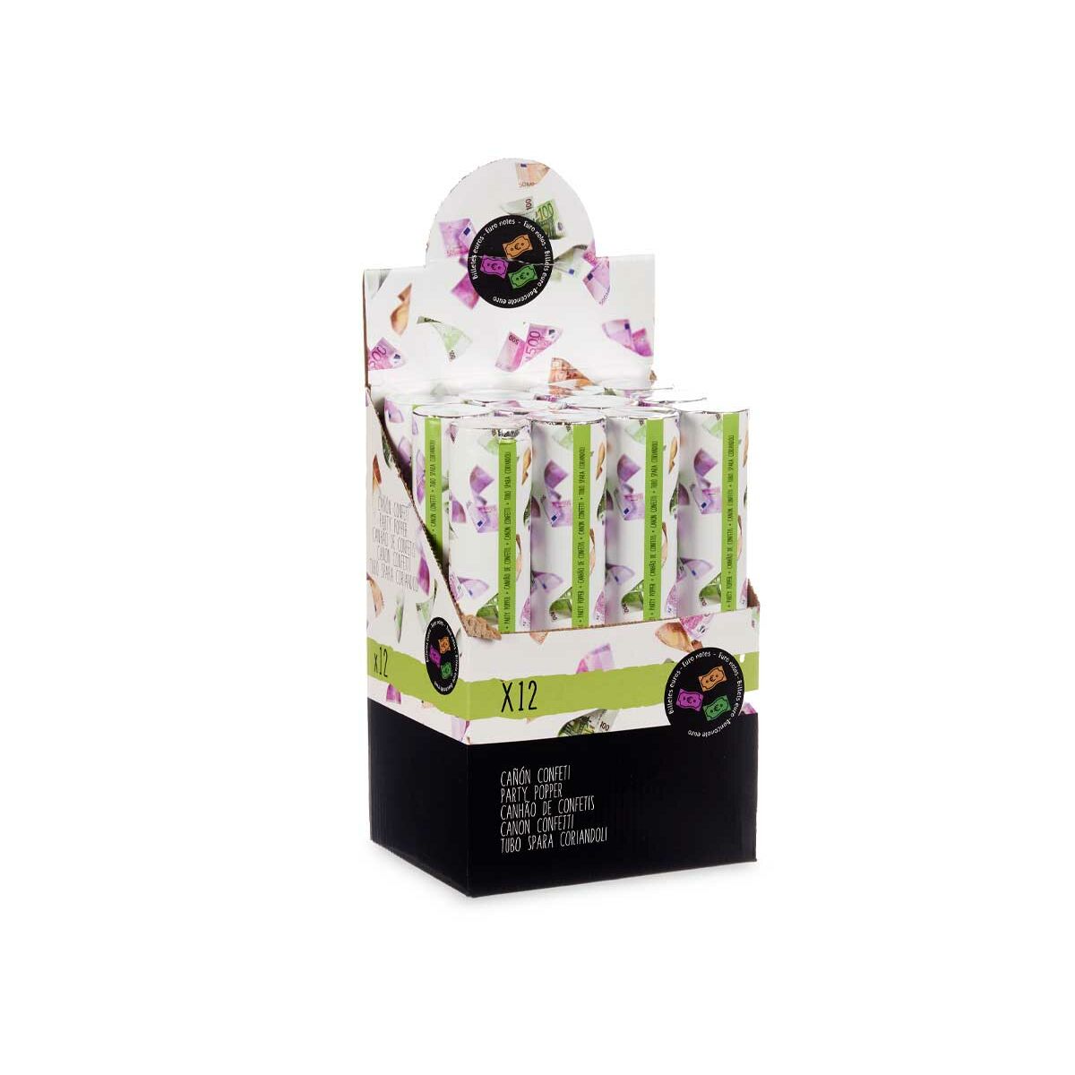 Конфетти пушка Euros Разноцветный бумага 5 x 29 x 5 cm (48 штук)-4