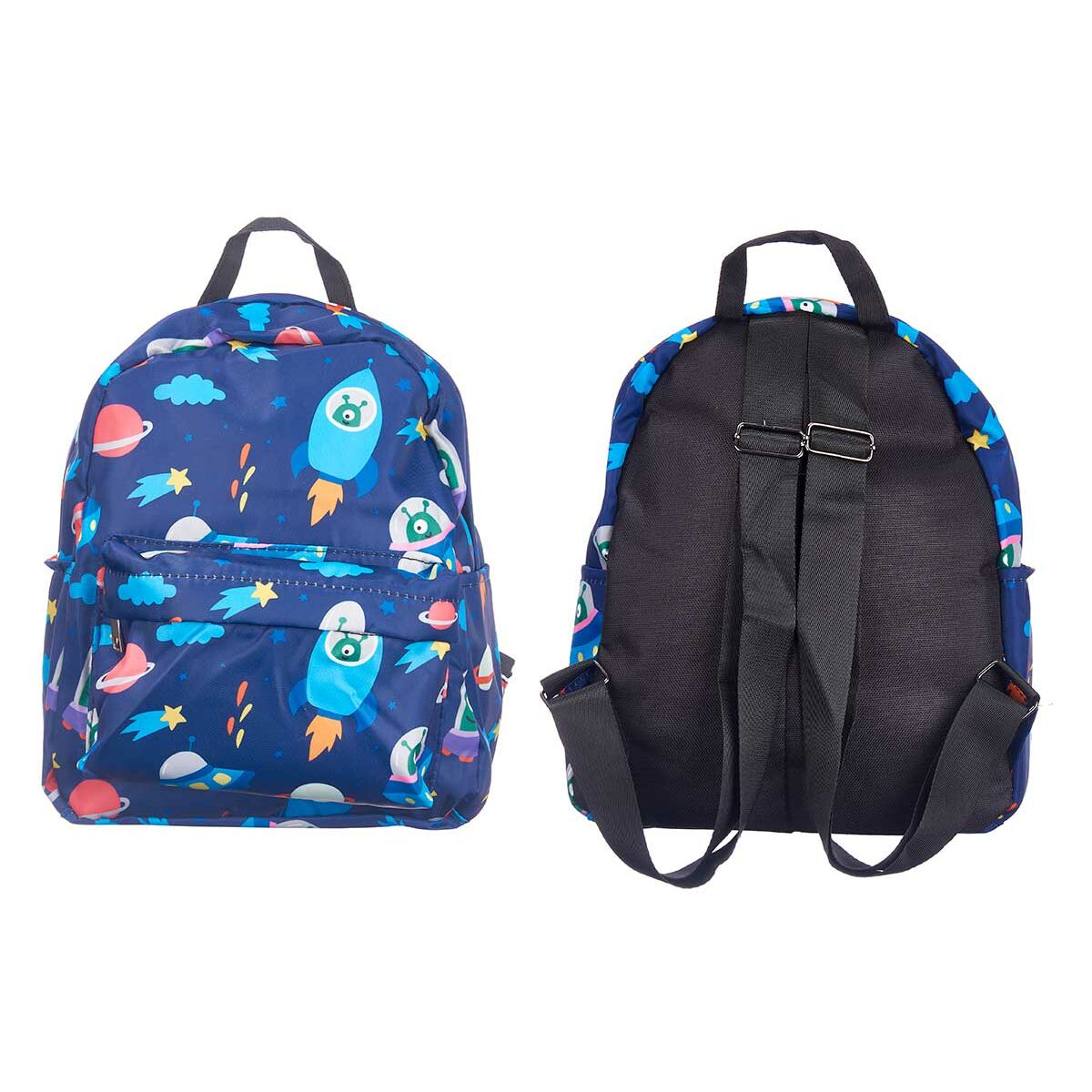 Schulrucksack Raumschiff bunt 28 x 12 x 22 cm (12 Stück)-3