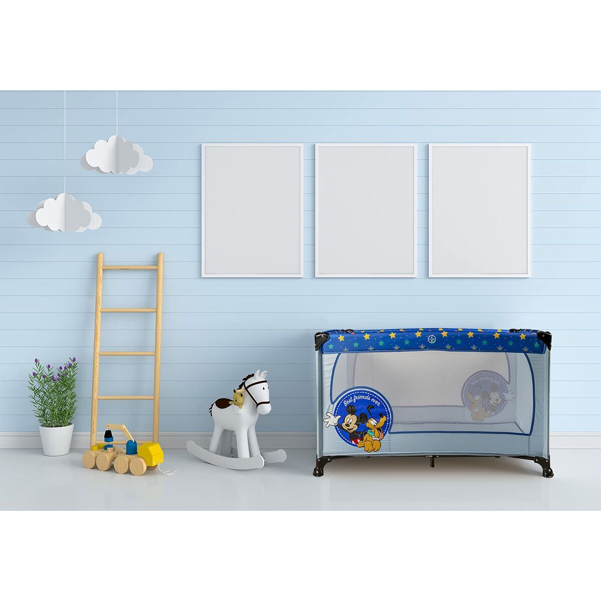 Кроватка для путешествий Mickey Mouse CZ10607 120 x 65 x 76 cm Синий-3