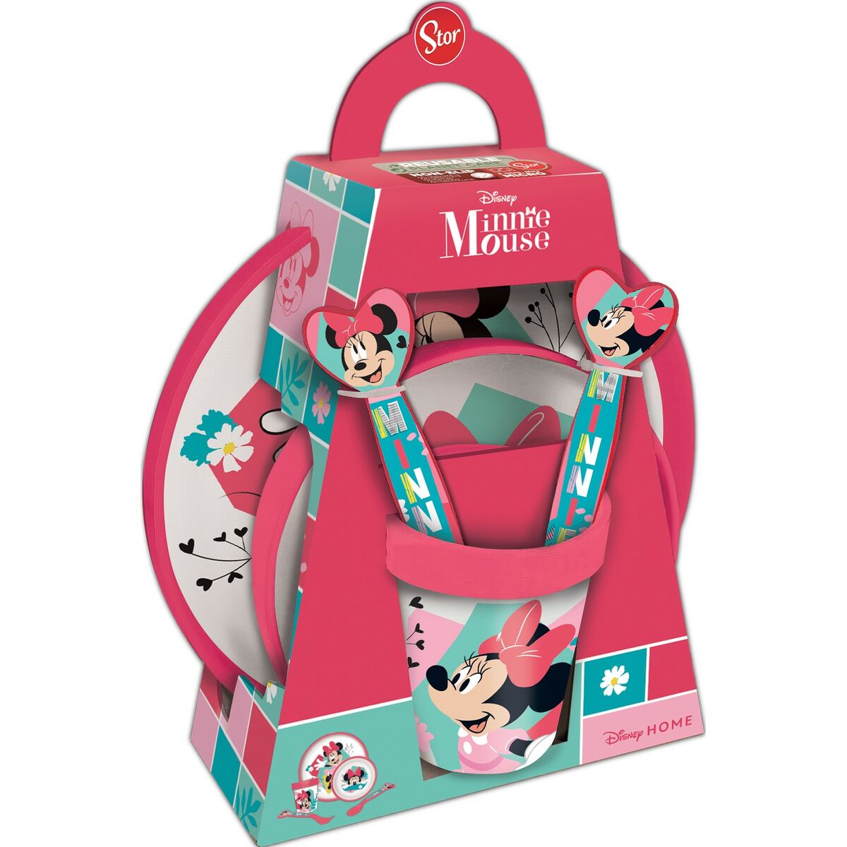 Juego de utensilios para niños Minnie Mouse CZ11307 Rosa 5 Artículos