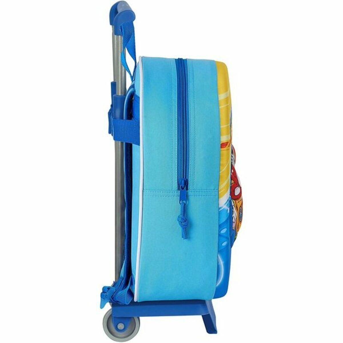 حقيبة ظهر مدرسية ثلاثية الأبعاد مع عجلات SuperThings Light Blue-2
