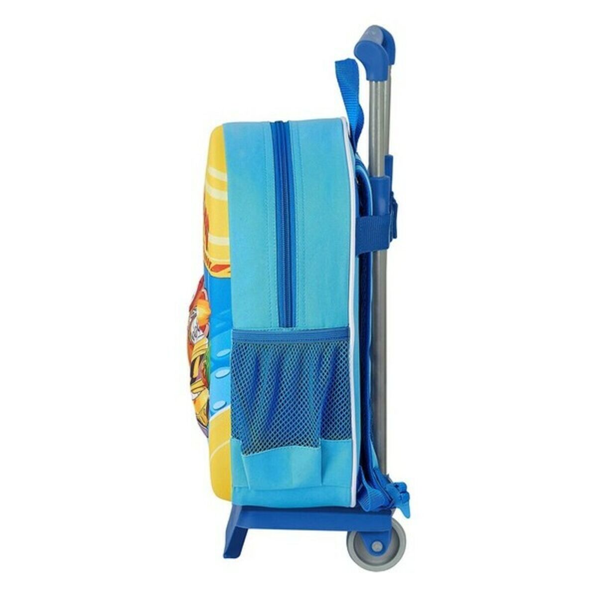 حقيبة ظهر مدرسية ثلاثية الأبعاد مع عجلات SuperThings Light Blue-4
