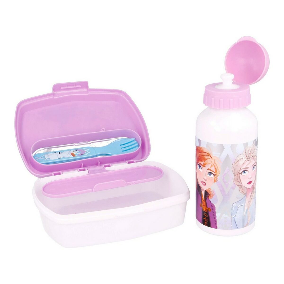 Kindergeschirr Set Frozen Ein Herz Rosa 21 x 18 x 7 cm Türkis Grün-4