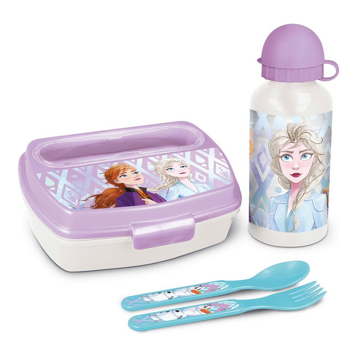 Kindergeschirr Set Frozen Ein Herz Rosa 21 x 18 x 7 cm Türkis Grün-5