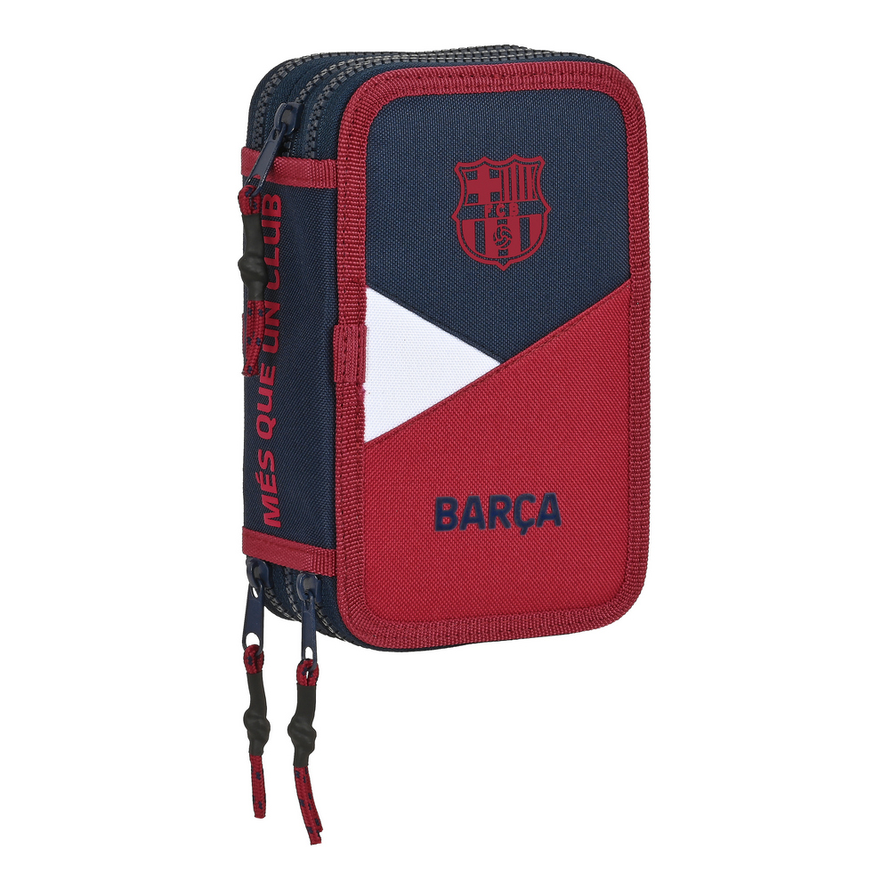 Triple Case F.C. Barcelona Corporativa Blue Dark Burgundy (12.5 x 20.5 x 6 cm) (41 Items)