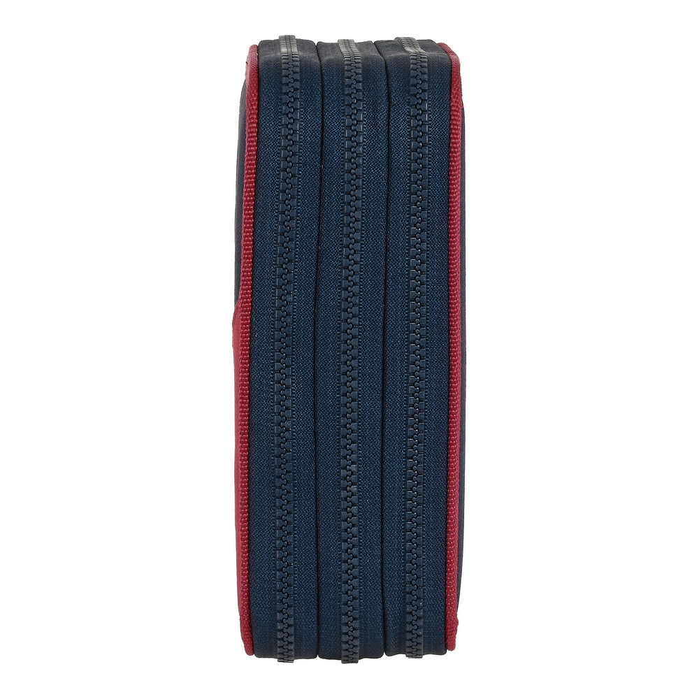 Тройной пенал F.C. Barcelona Corporativa Синий Тёмно Бордовый (12.5 x 20.5 x 6 cm) (41 Предметы)-5