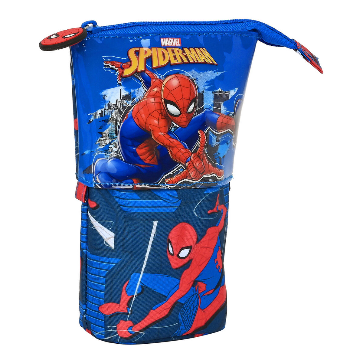 Вертикальный пенал Spider-Man Great power Синий Красный 8 x 19 x 6 cm-4