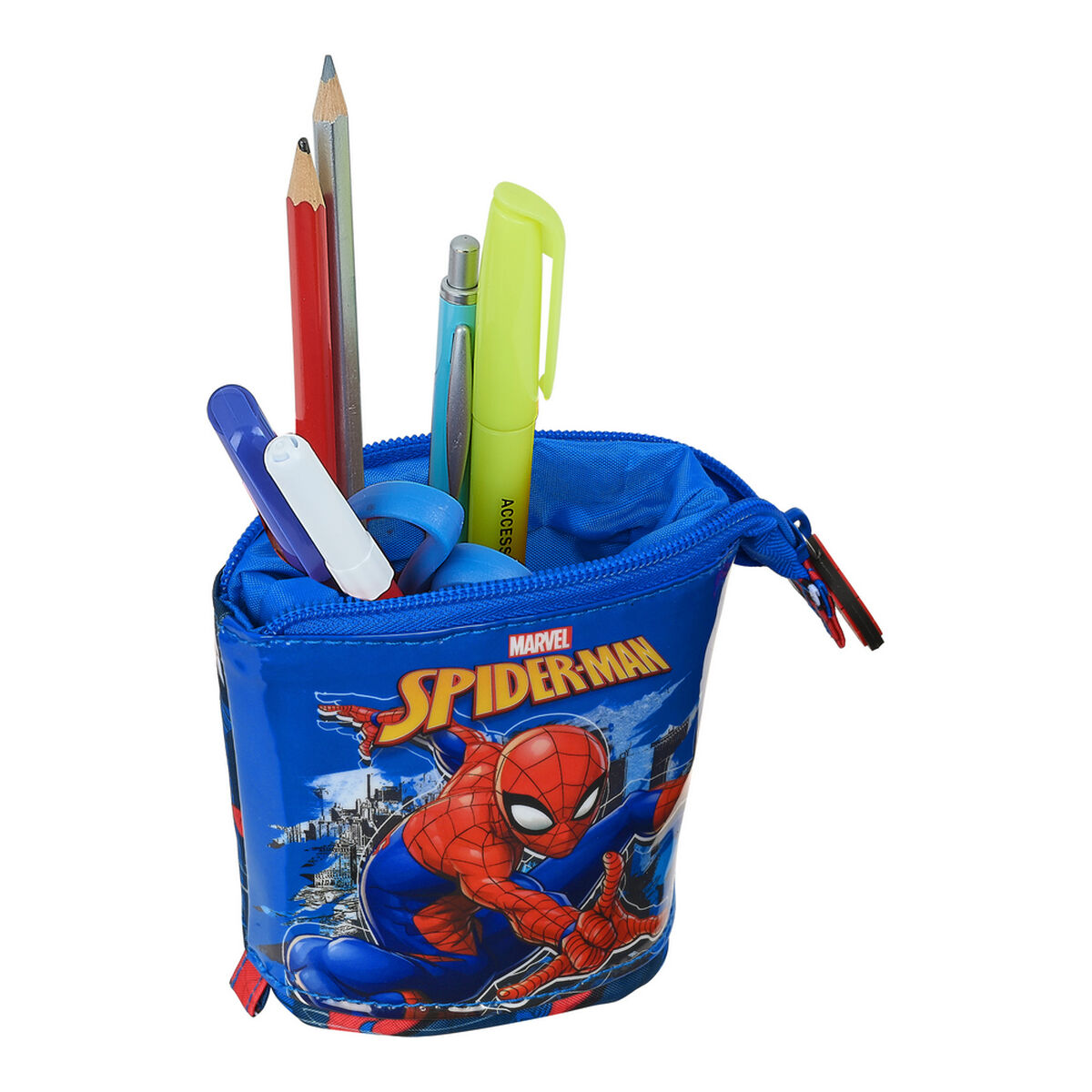 Вертикальный пенал Spider-Man Great power Синий Красный 8 x 19 x 6 cm-5