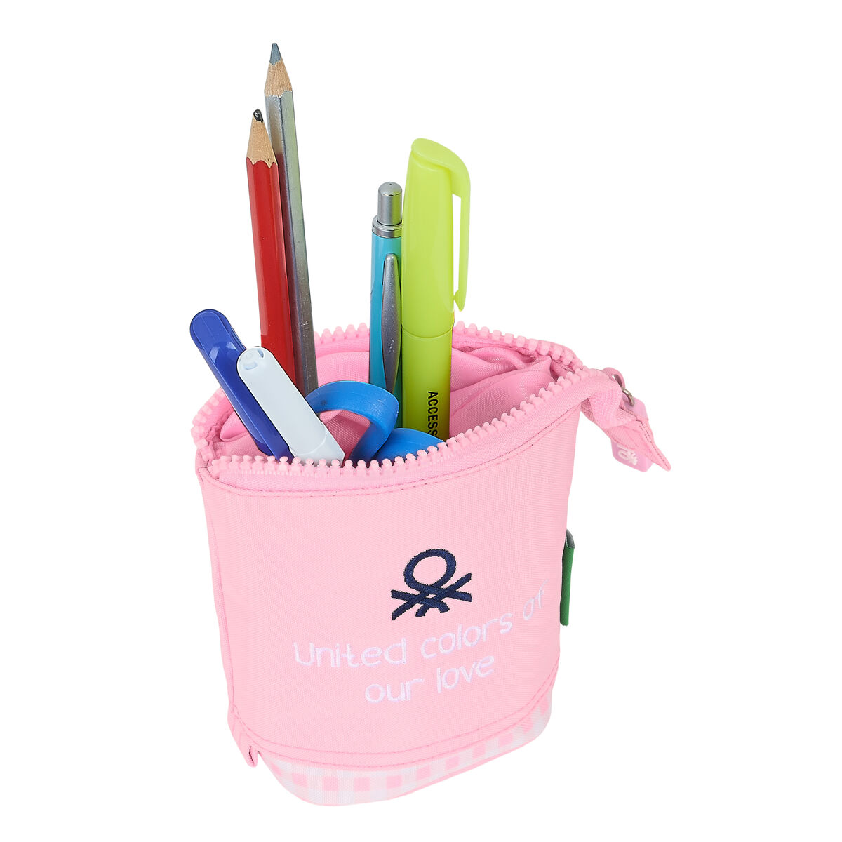 Вертикальный пенал Benetton Vichy Розовый (8 x 19 x 6 cm)-4