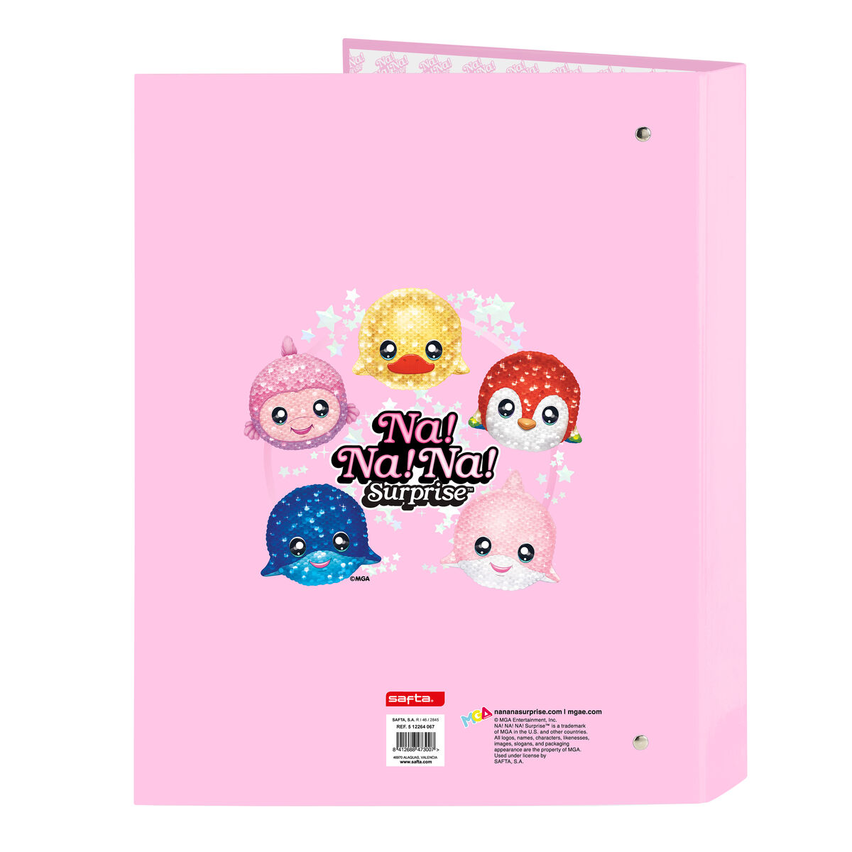 Папка-регистратор Na!Na!Na! Surprise Sparkles Розовый A4 (26.5 x 33 x 4 cm)-2