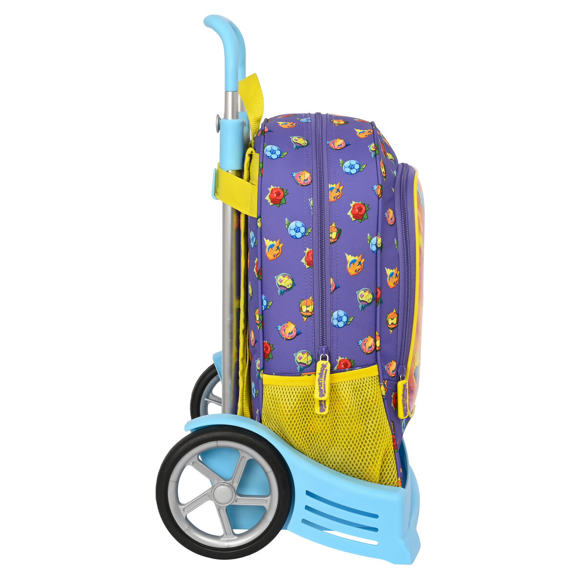 Mochila escolar com rodas SuperThings Guardians of Kazoom Roxo Amarelo (32 x 42 x 14 cm)-2