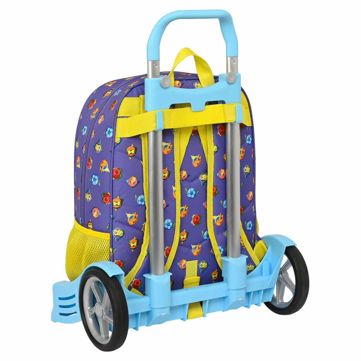 Mochila escolar com rodas SuperThings Guardians of Kazoom Roxo Amarelo (32 x 42 x 14 cm)-3