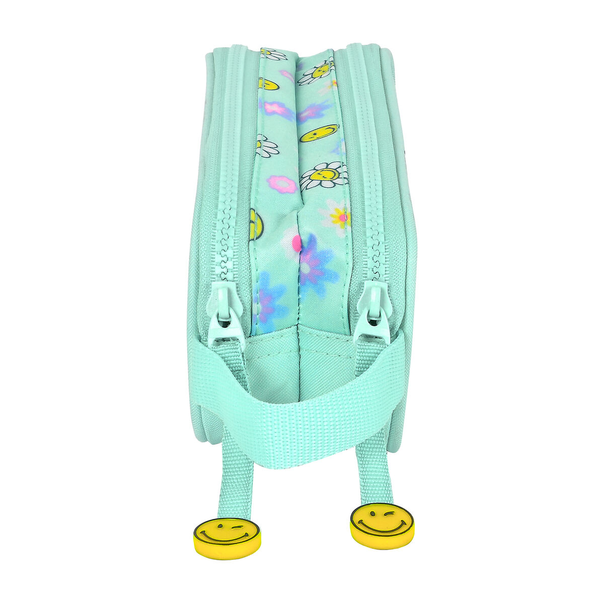 Двойной пенал Smiley Summer fun бирюзовый (21 x 8 x 6 cm)-3