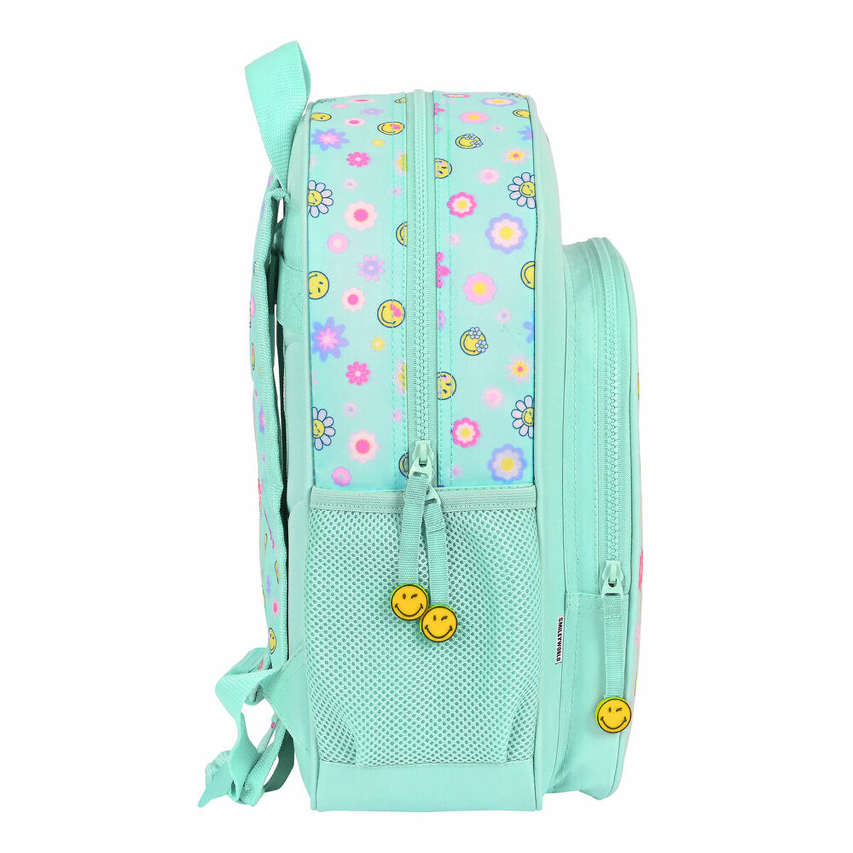 Mochila escolar Smiley Summer fun turquesa (32 x 38 x 12 cm)-2